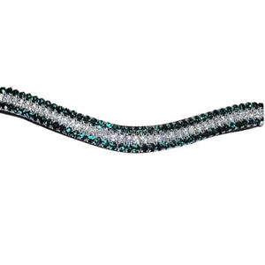 Meilleure vente originale vert émeraude et bande de front de cheval en cuir de cristal clair au prix de gros OEM accepté - Product Image 5