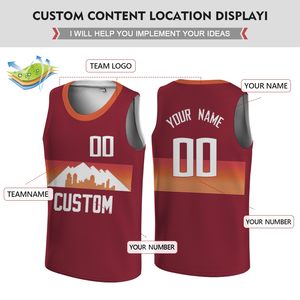 เสื้อบาสเก็ตบอลแบบซับลิเมชั่นสั่งทำพิเศษ สำหรับผู้ใหญ่ แบบไม่มีแขน ผ้าตาข่าย ระบายอากาศได้ดี พิมพ์ลายด้านหน้าและด้านหลัง พร้อมชื่อและหมายเลขตามแบบที่ออกแบบ - Product Image 3