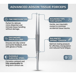 Pinces à micro-anneaux en acier inoxydable, instrument chirurgical de précision - Product Image 2