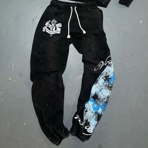 Conjunto de Sudadera con Capucha y Pantalones Deportivos Acampanados Estilo Y2K - Product Image 1