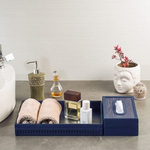 Boîte à mouchoirs rectangulaire moderne en similicuir, distributeur de serviettes pour la maison, le bureau et la salle de bain - Product Image 3