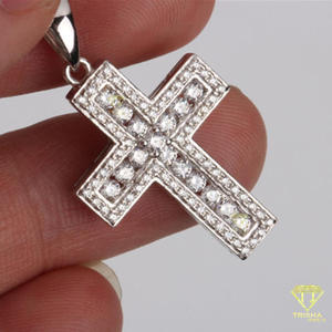 Handmade Faith Pendant With Diamond Simulant Cross Jewelry Design - Product Image 5