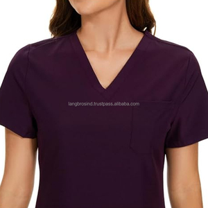 Customized Unisex Short Sleeve Woven Waterproof Spandex <b>Scrubs</b> <b>Tops</b> Medical Hospital Nurse Uniforms-Nursing <b>Scrubs</b> Sets Nurse - Product Image 6