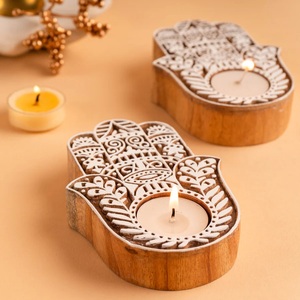 Decorative Gold Metal Tealight Holder Candle <b>Stand</b> for Home Christmas Festival Diwali and Event Decoration - Product Image 2