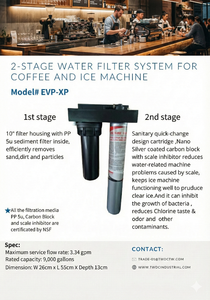 Filtre à eau potable à haute efficacité à deux étages en plastique à activation manuelle, montage mural, débit de 9000 GPD, garantie d'un an - Product Image 2