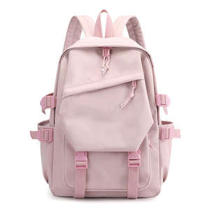 Sac à dos scolaire pour ordinateur portable de style coréen, couleur unie, nylon imperméable, 20-36L, antivol, pour filles, adolescentes, collège, lycée - Product Image 3