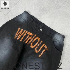 Customizable Denim Mens Pencil Pants High Solid Vintage Loose Fit Casual Breathable Waterproof <b>Embroidered</b> Streetwear Trousers - Product Image 5