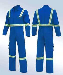 Hot Sale Men’s High Visibility Work <b>Overalls</b> Breathable Safety Coveralls Multi Pocket Reflective Industrial Factory Workwear - Product Image 2