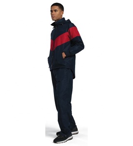 Chaqueta Impermeable Larga Casual para Hombre con Bloques de Color, con Capucha y Cremallera Frontal, con Logo, para Exteriores, Abrigo de Lluvia de Invierno, Impresión Personalizada OEM - Product Image 3