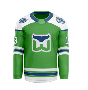 Camiseta de hockey sobre hielo sublimada con diseño personalizado, camiseta con bordado en twill, camisetas de hockey bordadas. - Product Image 5