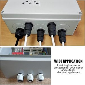 Prensaestopas impermeable IP68 Conector de nailon de plástico Gris con agarre de cable y contratuerca Modelo PGPG16 - Product Image 6