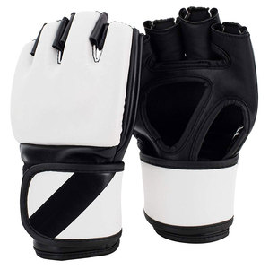 Punching Fight Training MMA Kick Boxing Sparring <b>Gloves</b> PU Material Open Palm <b>Moisture</b> Wicking Hook Loop Closure Unisex Adult - Product Image 1