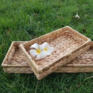 rectangular fruit <b>trays</b> made of water hyacinth, stackable, kitchen <b>storage</b> <b>trays</b>. - Product Image 1
