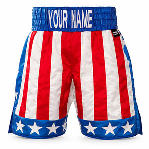 Pantalones cortos de boxeo con estampado para hombre, Shorts de poliéster para lucha, Muay Thai - Product Image 1