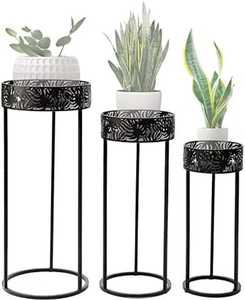 3 Tier Wrought Iron <b>Corner</b> Plant <b>Stand</b> Multi Layer Flower Pot Storage Organizer Quarter Round Planter Display Rack - Product Image 2