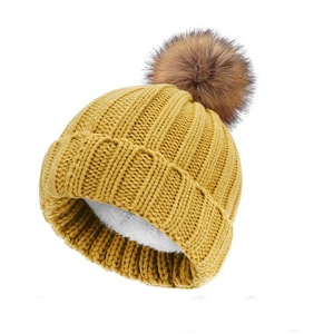 Wholesale Custom Jacquard <b>Bobble</b> <b>Hat</b> Pom Pom Beanie Winter Ski Team Cuffed Pom Pom Beanies With Logo Custom Embroidery Big Bone - Product Image 4