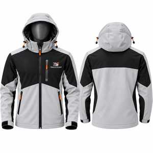 Chaqueta de Motocicleta con Capucha, Impermeable, Transpirable y Ecológica, Personalizada, Unisex, para Otoño, Informal, para Trabajo al Aire Libre, con Cierre Frontal y Logotipo - Product Image 2