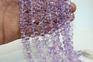 Cuentas de amatista rosa de grado AAA en forma de gota de 6-8 mm, 8 pulgadas, piedra preciosa natural para la fabricación de joyas a precio de mayorista. - Product Image 5