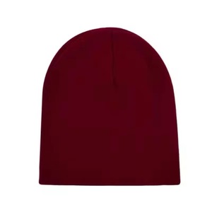 High Quality Thick Satin Lined <b>Plain</b> Beanie Custom Logo Unisex Slouchy 2-Piece Set Winter Knit Cuffed Winter Hat Skull <b>Cap</b> - Product Image 4