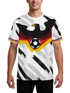 เสื้อฟุตบอลเยอรมนีชาย แขนสั้น คอกลม พิมพ์ลายแบบซับลิเมชั่น ระบายอากาศได้ดี ผลิตจากโพลีเอสเตอร์ ชุดกีฬาสำหรับผู้ใหญ่ ชุดทีม - Product Image 1