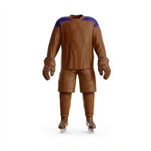 Uniforme deportivo de hockey para hombre con jersey transpirable y pantalones cortos a juego, ajuste atlético, material ligero, adecuado para entrenamiento y partidos. - Product Image 1