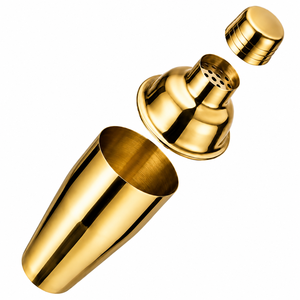 Shaker à cocktails en métal doré 550 ml, style Boston, outil de bar de luxe, utilisation à domicile - Product Image 2