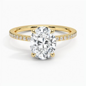 Elegant Gold Ring Sparkling Diamond Style Stone Romantic Engagement Bridal Wedding Jewelry <b>Present</b> - Product Image 3