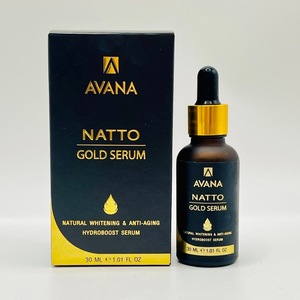 Suero Avana Natto Gold con Colágeno y Oro 24K, Antienvejecimiento, Blanqueador, Hidratante, Reduce Arrugas Faciales, Ácido Hialurónico, Para Todo Tipo de Piel - Product Image 2
