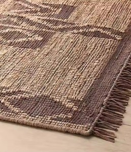 Maßgefertigte Umweltfreundliche Natürliche Jute Jacquard Flachgewebe Getuftet Moderne Einfarbige Handgeflochtene Schlingenflor Rutschfeste Waschbare Teppiche - Product Image 2