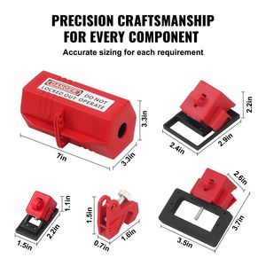 Kit di Bloccaggio e Segnalazione Elettrica con 59 Pezzi: Lucchetti, Ganci, Etichette, Fascette, Blocco Spina, Blocco Circuito, Attrezzatura di Supporto per Camera Bianca - Product Image 5