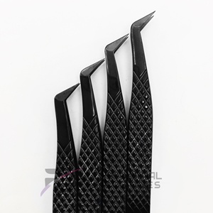 แหนบต่อขนตา RMI สแตนเลส 90 องศา รุ่น Russian Volume ด้ามจับพลาสม่าแบล็คไดมอนด์ ปลายไฟเบอร์ ปรับแต่งได้ตามต้องการ - Product Image 6