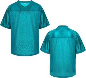 Camiseta de Fútbol de Malla con Cuello en V de Primera Calidad, Manga Corta, Unisex, para Adultos, Absorbe la Humedad, Color Sólido, Uniforme de Equipo para Todas las Temporadas - Product Image 2