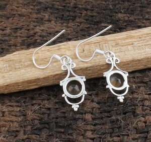 ต่างหูหยดน้ำซิทรินธรรมชาติ 925 เงินสเตอร์ลิงทำด้วยมือหรูหรางานแต่งงานเครื่องประดับสตรี - Product Image 6