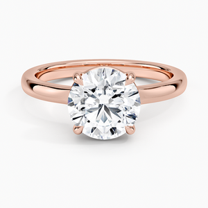 Beautiful Solitaire <b>Ring</b> <b>Crafted</b> from Solid 14K Yellow Gold - Product Image 5