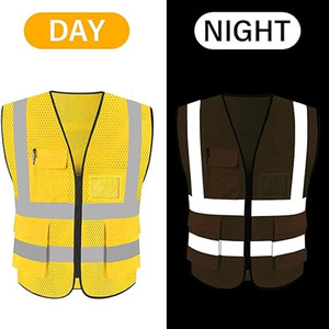 Chaleco de seguridad reflectante de poliéster unisex de manga larga con logotipo personalizado al mejor precio, buena calidad para hombre, subido por Dress Sports - Product Image 4