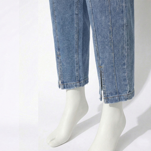 New Arrival Wholesale Denim Cargo Pants Women Mid Waist High Street Skinny Fit Canvas for Reasonable Price - Product Image 5