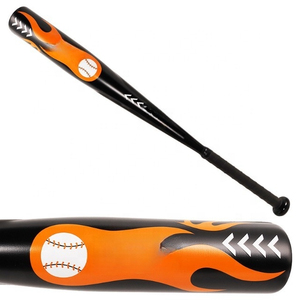 Bate de Béisbol 2026 Negro Naranja Flameado, 2.5 Pulgadas de Diámetro, 28 Pulgadas de Longitud, Bate de Entrenamiento Resistente para Principiantes - Product Image 1