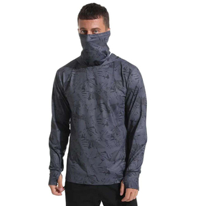 Hooded Men's UPF 50+ Sun Protection <b>Lightweight</b> <b>Hoodie</b> Performance Long Sleeve SPF UV Shirt for Fishing Running Hiking Wear - Product Image 3