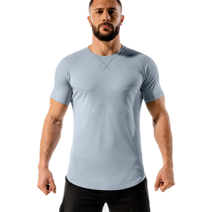 Camiseta Deportiva para Hombre, Corte Ajustado, Manga Corta, Ligera, Cuello Redondo, para Gimnasio, Entrenamiento, Running, Fitness - Product Image 3