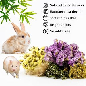 42 pièces de literie en herbes et fleurs naturelles pour la décoration d'habitats de hamsters et les lits pour animaux de compagnie - Product Image 2
