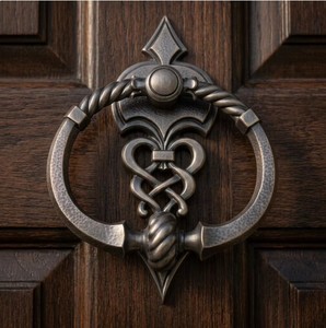Handcrafted Solid Brass Modern Door Knocker Finished Bedroom Hall Villa Main Entrance Hardware Wholesale Export - Product Image 3