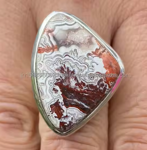 Haute qualité 925 bague en argent fou dentelle déclaration ovale bijoux délicats pour les femmes à la main fête idée cadeau - Product Image 1