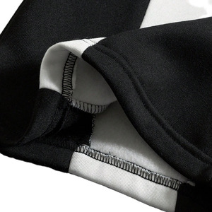 Custom Black <b>White</b> Panel Tracksuit for Men Full <b>Zip</b> Hoodies Drawstring Pants Premium Sportswear Wholesale Bulk Supplier - Product Image 5