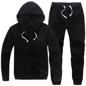 Ensembles de survêtements d'hiver pour hommes MATEX SPORTS, 2 pièces, décontractés, athlétiques, respirants, en polyester/coton, avec fermeture à cordon - Product Image 1