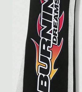 Pantalon de survêtement personnalisé en polyester à rayures, avec logo brodé, coupe oversize et jambe large, pour homme - Product Image 5