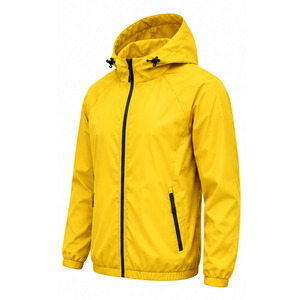 Windbreaker <b>Jacket</b> for <b>Men</b> <b>Lightweight</b> Outdoor Sports Water Resistant Full Zip Hooded Activewear Custom OEM ODM OEM Manufacture - Product Image 3