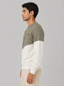 Sweat-shirt classique en mélange de coton doux avec doublure polaire pour homme, col rond, manches longues, pull décontracté pour la course, l'entraînement et le sport - Product Image 2