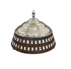 Tazón de Servir de Acero Inoxidable de Lujo con Tapa de Cristal, Calentador de Alimentos para Buffet, Plato de Servicio para Catering, Vajilla para Hotel y Restaurante - Product Image 1