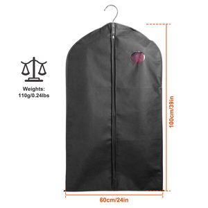 5 Pezzi Sacche Porta Abiti Trasparenti da 39 Pollici con Cerniera Completa e Traspiranti - Product Image 4