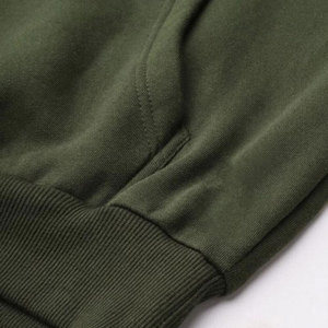 Sudadera con Capucha Verde Oliva para Hombre, Corte Regular, Algodón French Terry, Estilo Casual para Otoño, Diseño con Bolsillos - Product Image 6